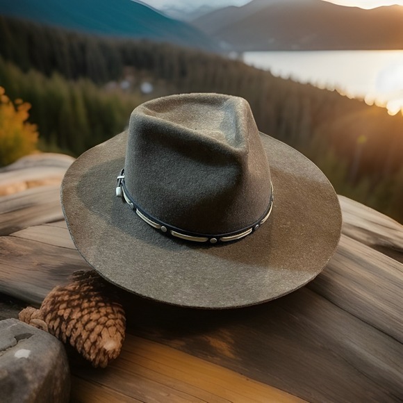 Montecarlo Other - Vintage Montecarlo Fedora Hat 2XX Brown Western Cowboy Ranch Rodeo
